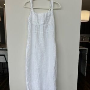 White Midi Dress - size 4 - made in Italy